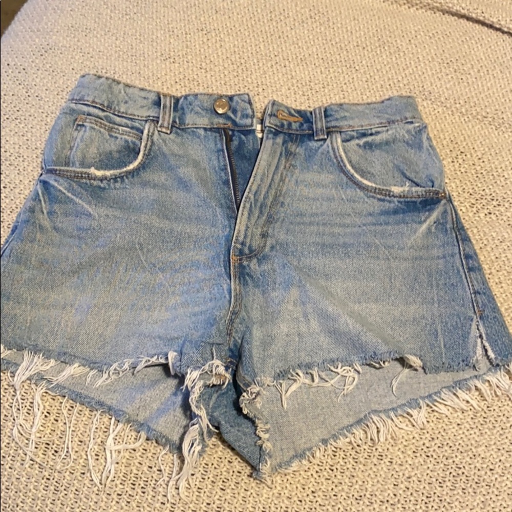 Zara Hi Rise Denim Shorts